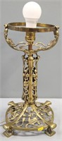 Antique Cast Brass Art Nouveau Lamp Base