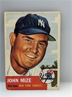 1953 Topps #77 Johnny Mize New York Yankees HOF