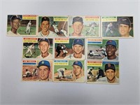 1956 Topps (10) Diff Mickey Vernon Red Sox
