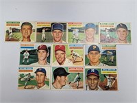 1956 Topps (10) Diff Bill Burton Braves