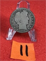 Barber Half Silver Dollar Coin, 1906