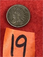 Indian Head One Cent Coin, 1863