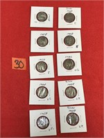 Silver Jefferson Five Cent Coins