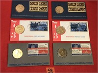 Bicentennial First Day Cover Coins and Stamps