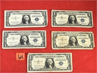 1957 Silver $1 Blue Seal Dollar Bills