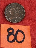Classic Head Half Cent Coin, 1831