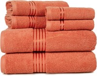 Lavish Home 6pc Towel Set Brick