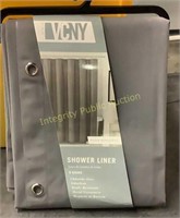 Home Vcny Shower Liner 72” x 72” Gray