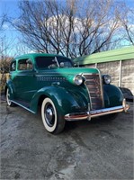 1938 Chev 2 Door Green  All Original.