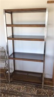 Milo Baughman style mid century modern shelf with