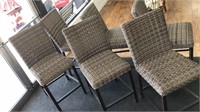 (6) poly wicker barstools by AGIO weather