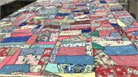Vintage crazy quilt with lots of great printed