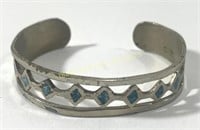 Marked 925 Mexico Sterling Silver Cuff Bracelet