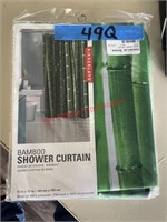 Bamboo shower curtain- new (living room)