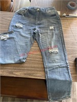2XL boyfriend cut jeans (living room)