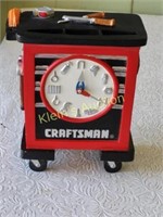 vtg craftsman clock tool box 2001! works!
