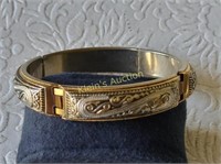 vtg damascene gold & silver tone bracelet