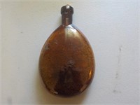 Antique brown flask type bottle