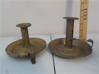 Brass push up candleholders