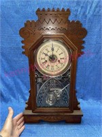Antique walnut case kitchen clock