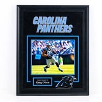 Greg Olsen NFL Carolina Panthers Photograph Signed