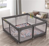 Retail$240 Gray Baby Playpen 59x59 in