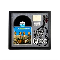 Buddy Holly & The Crickets Signature Card with LP
