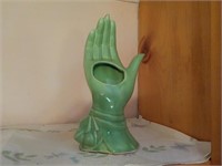 Pottery hand vase
