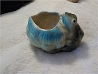 Pottery frog small planter