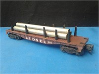 LIONEL #6511 Stake Bed Flatcar w/Pipe Load (3)
