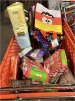 Cart full of food items & misc items