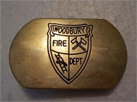 Woodbury Fire Dept brass belt buckle