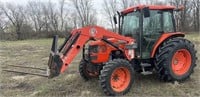 Kubota M8200 FWA Tractor w/ Bush Hog  Loader