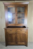 MISSION STYLE ANTIQUE CHINA CABINET