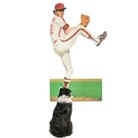 Painted Life Size Baseball Player Wood Cutout