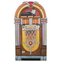 Wurlitzer Jukebox Stand In Display Photo Board