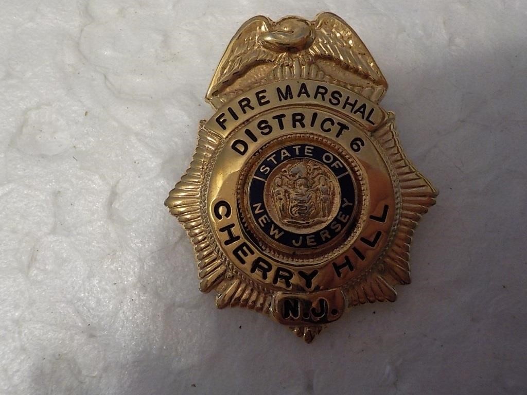 Fire Marshall Cherry Hill NJ badge