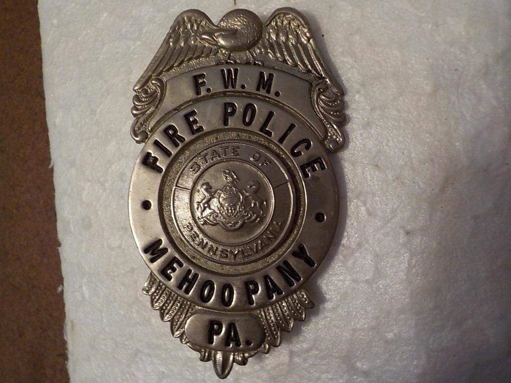 FWM Fire Police Mehoopany badge