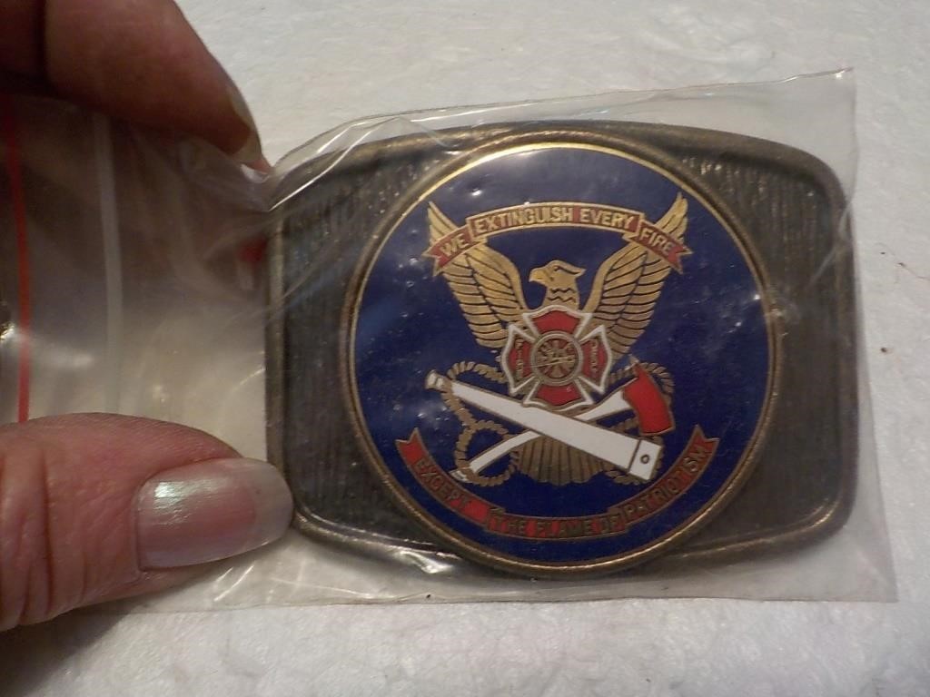 Fire fighter belt buckle