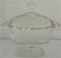 Stemmed Glass Dish with Lid