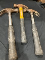Tool-lot 3 hammers -Stanley & other