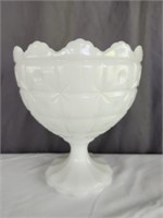 Stemmed Milk Glass Bowl