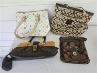 Lot of 4 Worn Purses See Description