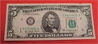 Error U.S Currency 1977 $5 note