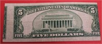 Error U.S Currency 1934 $5 note with