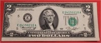 Error U.S Currency 1976 $2 note with off