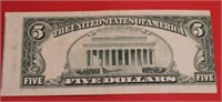 Error U.S currency 1988 A $5 Federal