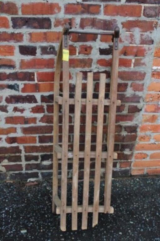 Antique Davos Double Wood Sled by Grays of