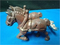 Team of Cast Iron HORSES (Pair 2) with Hitch