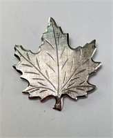 Beau Sterling Maple Leaf Pin/Brooch 5 Grams